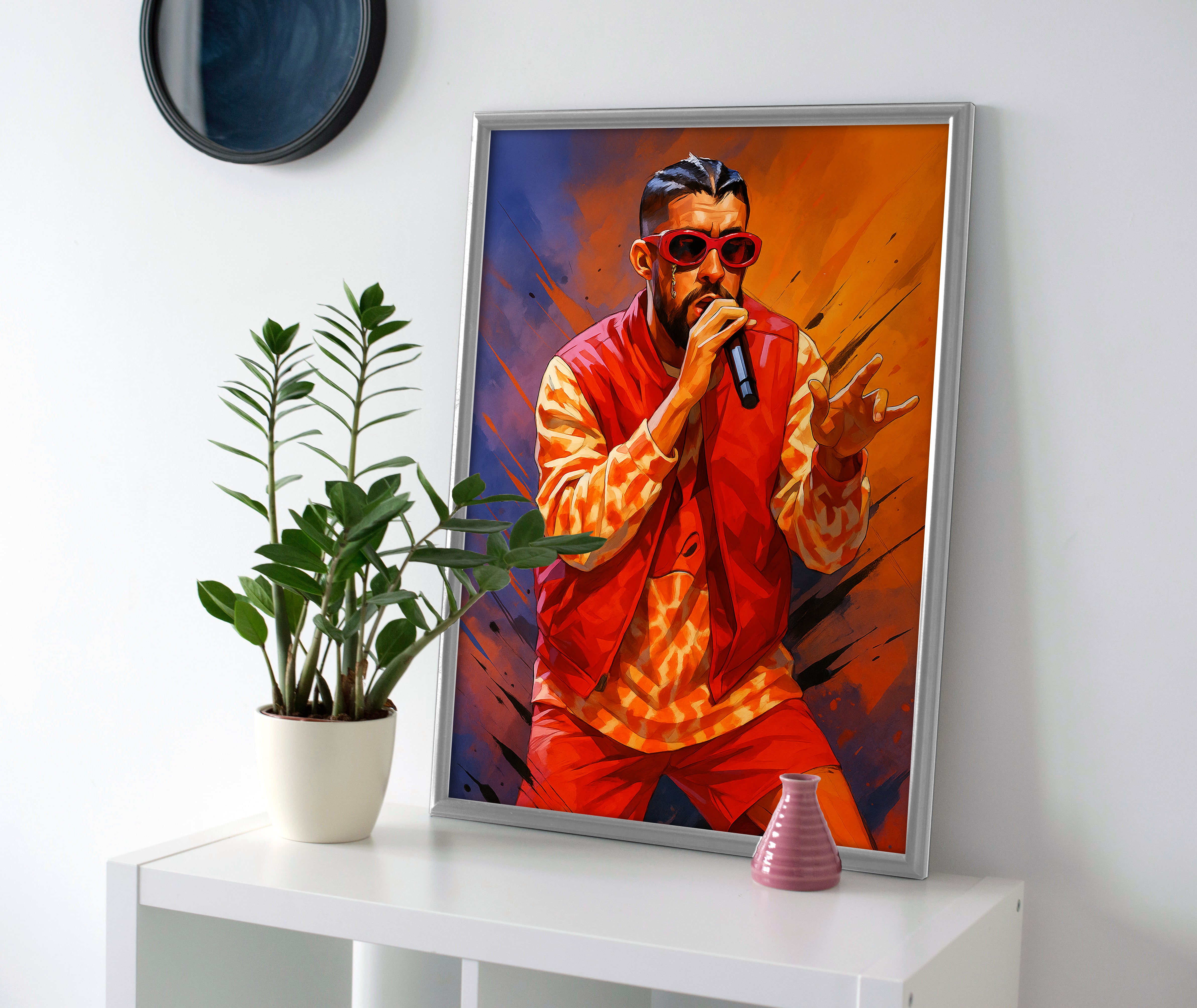 Bad Bunny poster canvas painting wall art print decor